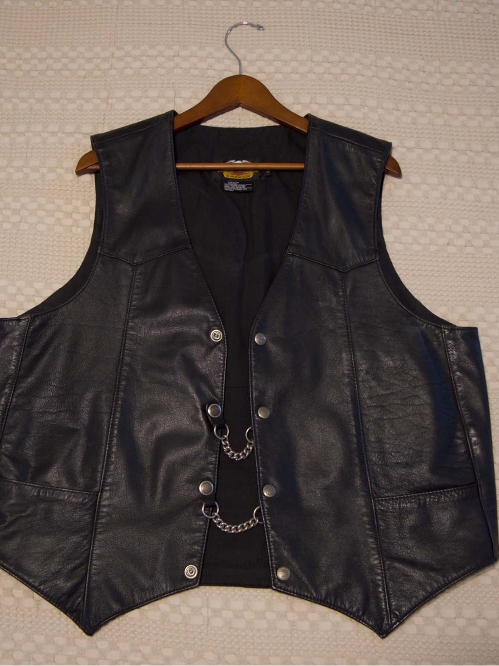 VINTAGE Harley-Davidson Made in USA Leather Biker Vest – XL